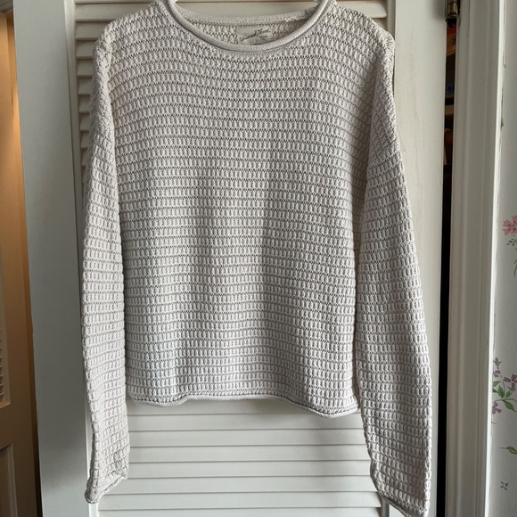 Universal Thread White Cotton Rolled Neck Pullover Sweater Size S - Picture 7 of 7